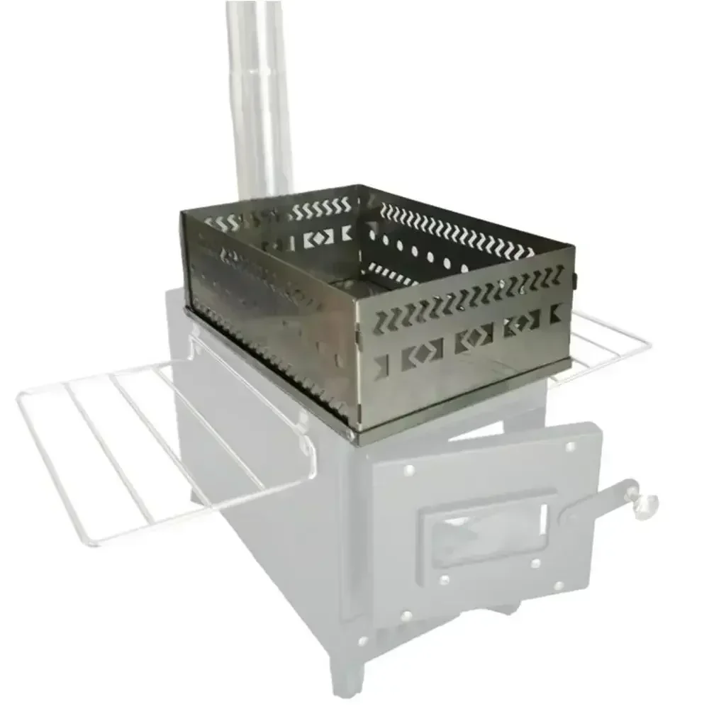 صندوق حريق فحمي قابل للطي حامل حجر ساونا مقاوم للحرارة ملحقات موقد الخشب للساونا التنزه الصيد الطبخ الشواء #5