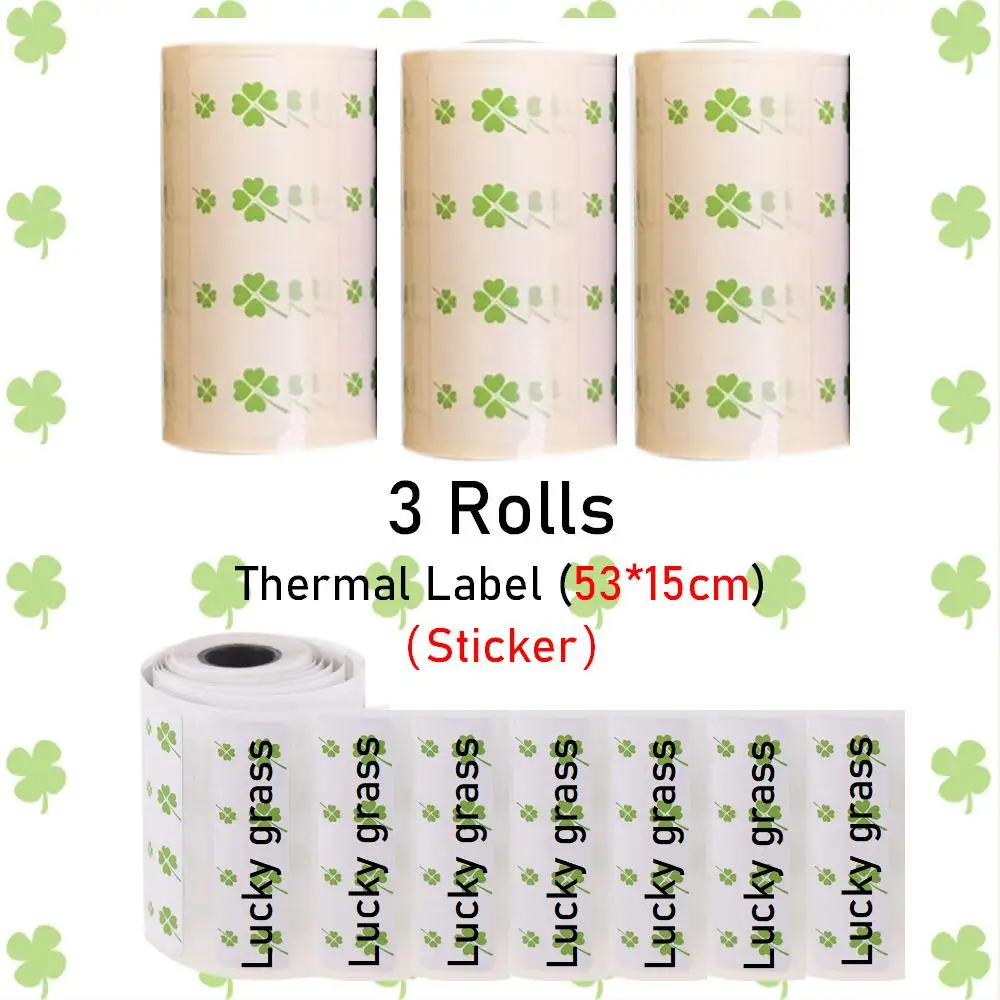 15mm Color Sticker Label White Thermal Label 57mm for Mini Portable Printer Receipt Photo Paper Safe Free BPA Smooth Printing