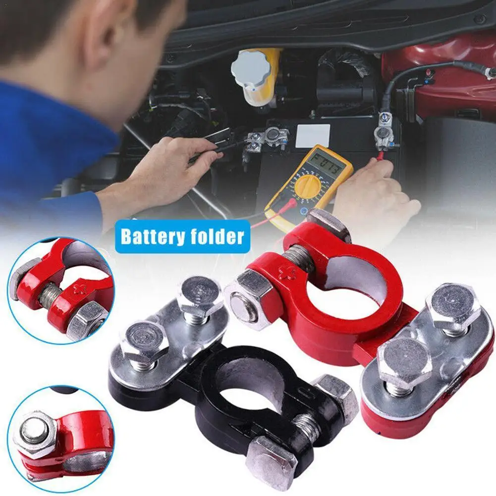 1 Pair Automotive Car Boat Truck Battery Terminal Clamp Clip Aluminum-magnesium Terminal Battery Alloy Connector Pile