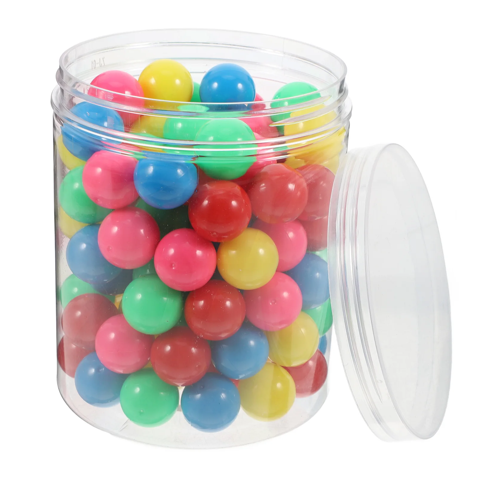 100 Pcs 20mm Hollow Colored Plastic Counting Balls for Math Probability Track Ball Design Toys Pit Gumball Machine Bulk Marbles