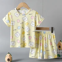 2-Piece Children's Summer Cute cartoon Printed Short-Sleeved Shorts Set for Boys and Girls Casual and Comfortable T-Shirt Shorts 5
