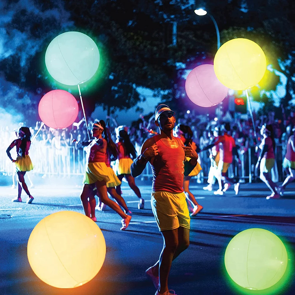 LED حديقة الكرة الخفيفة القابلة لإعادة الشحن المناظر الطبيعية الإضاءة مصابيح الحديقة 16 ألوان مضيئة كرة نطاطة حمام سباحة الطرف الديكور