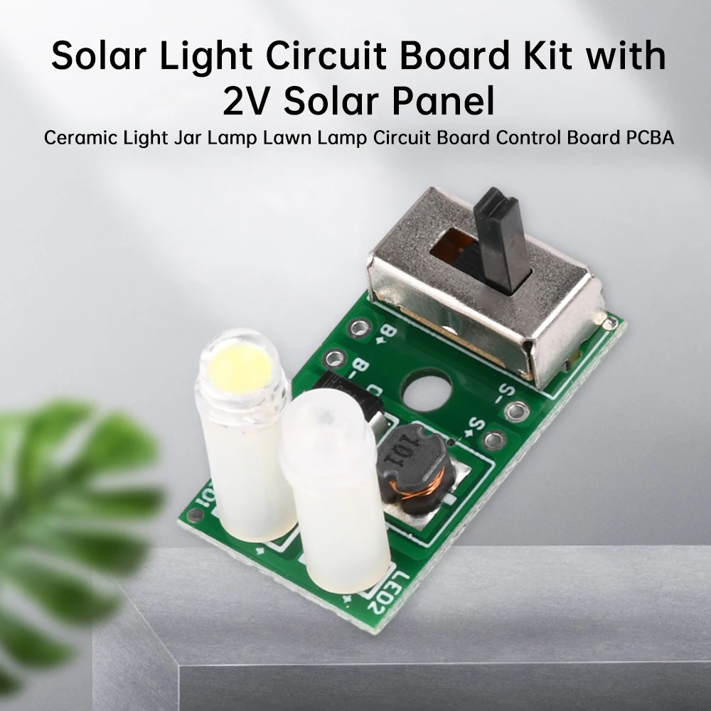 

1.2V Outdoor Mini Solar Light With Solar Panels Jar Lights Lawn Lights Circuit Board Control Board PCBA DIY Kit