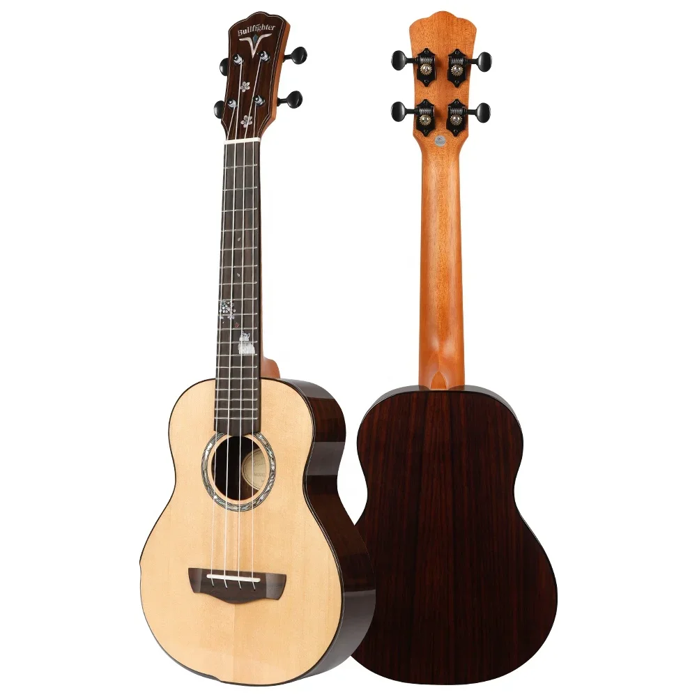 Bullfighter U3C Top Solid uke OEM 23 Inch High-grade Glossy nylon strings mini acoustic guitar high-grade concert ukulele