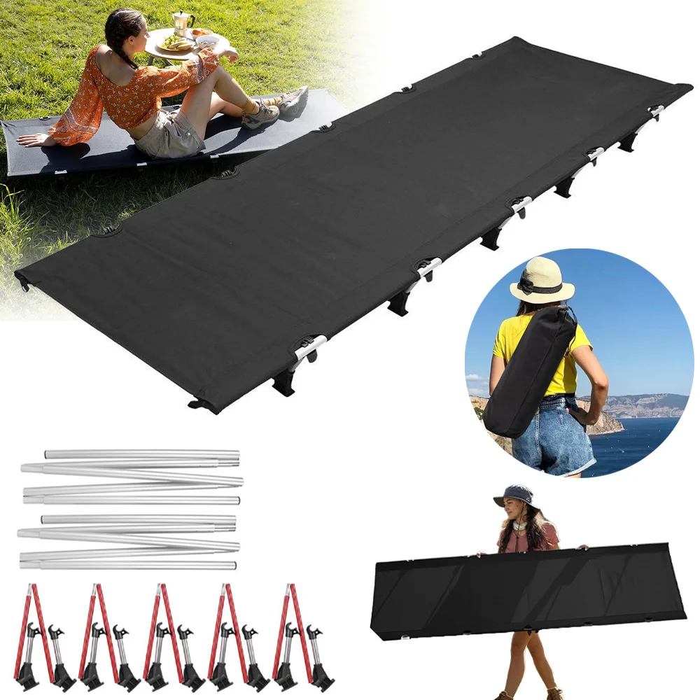 Lit de camping pliable, imperméable, ultraléger, lit de randonnée portable pour le camping, la randonnée, les voyages et la maison, capacité de charge 150 kg