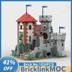 NEW 1524pcs MOC European Medieval Street View Edgewater Keep sea castle DIY creative ideas Retro Toy BirthdayGift buildingblocks