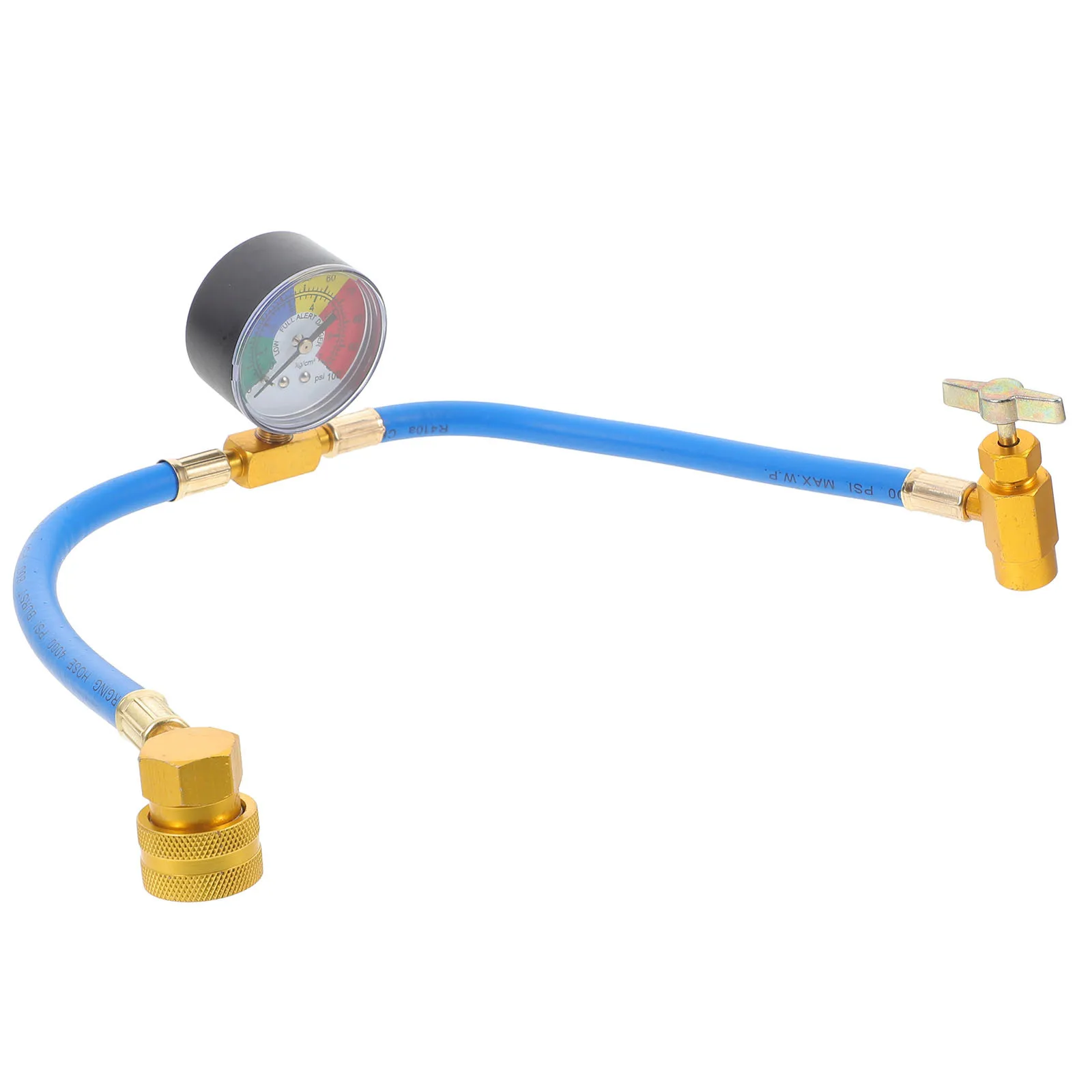 

R134a Charging Hose Gauge 12 Inch Strong Endurance 12 Thread American Car Ac Refrigerant Recharge Tube Easy Convenient Use