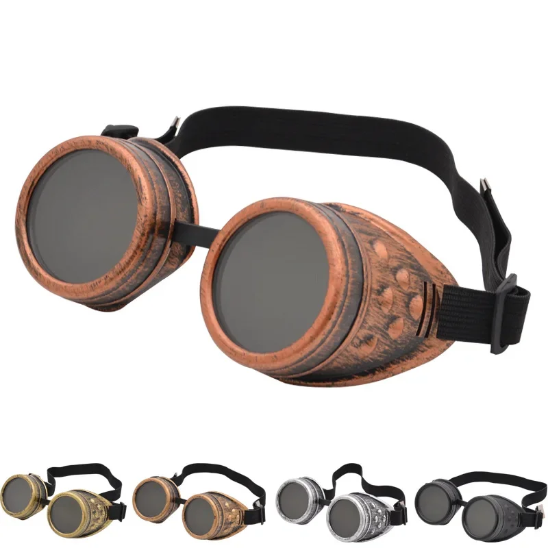 Vintage Steampunk Glasses Adult Eyewear Goggles Decorations Heavy Metal Driver Goggles Eclipse Lenses Unisex For motorcycle