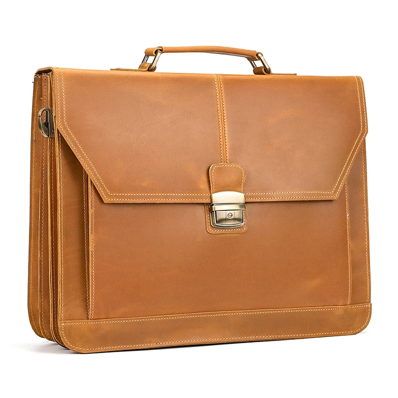 High Quality Laptop Briefcase Bag For Men Male 2026 New Arrivals Genuine Leather Briefcase Bag Real Cowskin Shoulder Bag Men