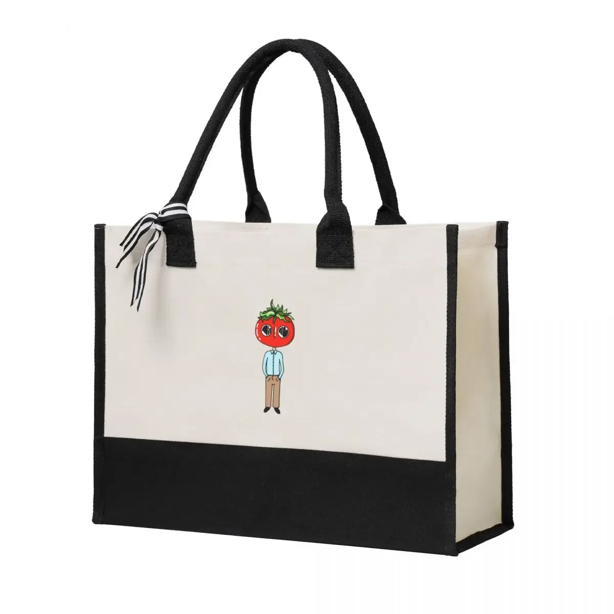 Sac à provisions en toile de grande capacité pour garçon tomate, cadeau personnalisé, cadeaux de qualité brodés