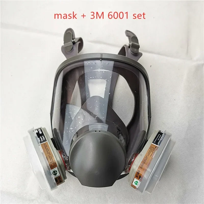 

6800 Gas Mask add 3M 6001 Cartridge 7pcs suit Full Face Facepiece Respirator For Painting Spraying