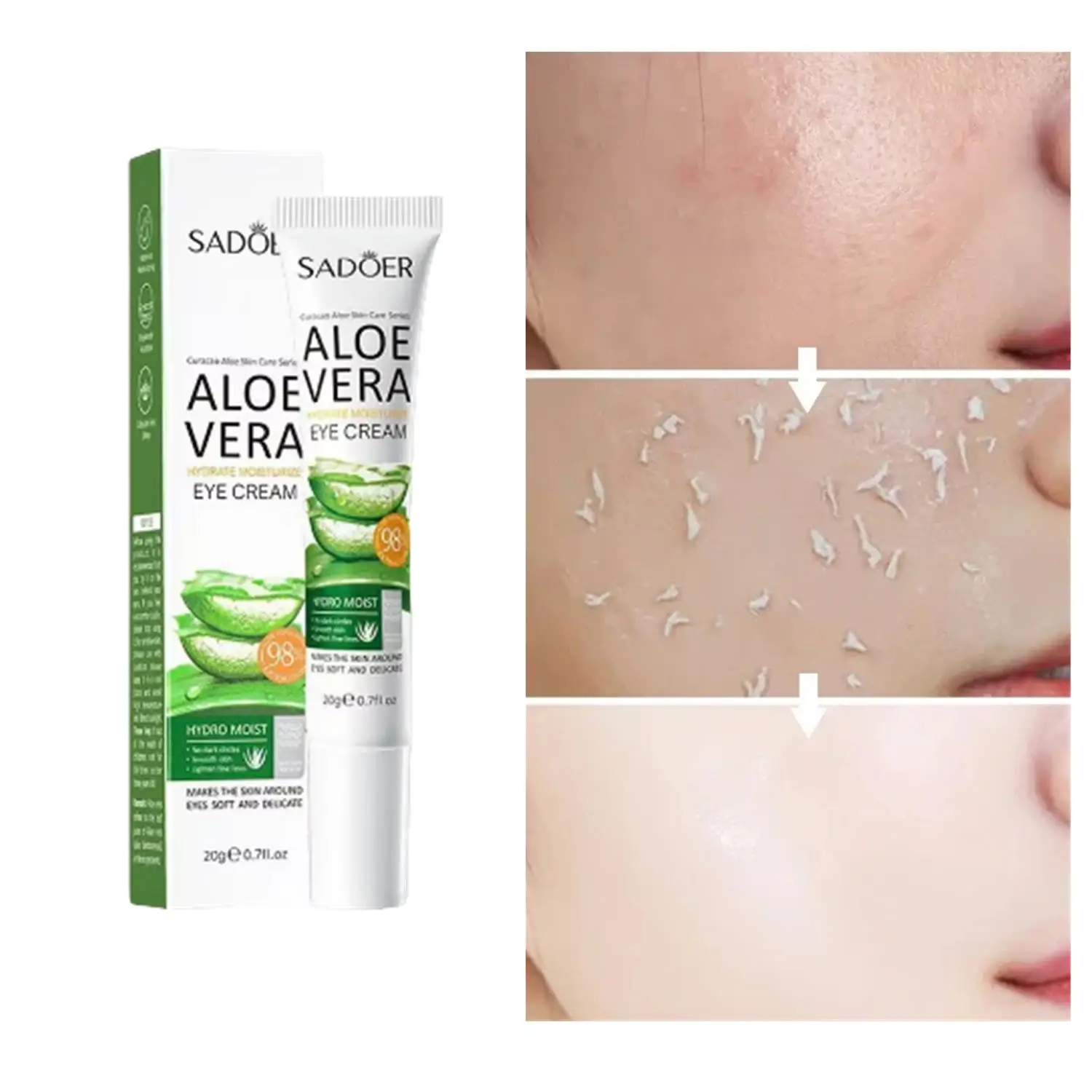 Aloe Vera Eye Cream Anti Dark Circles Eye Bags Moisturizing Firming Smooth Eye Contour Beauty Health Skin Care Cosmetics