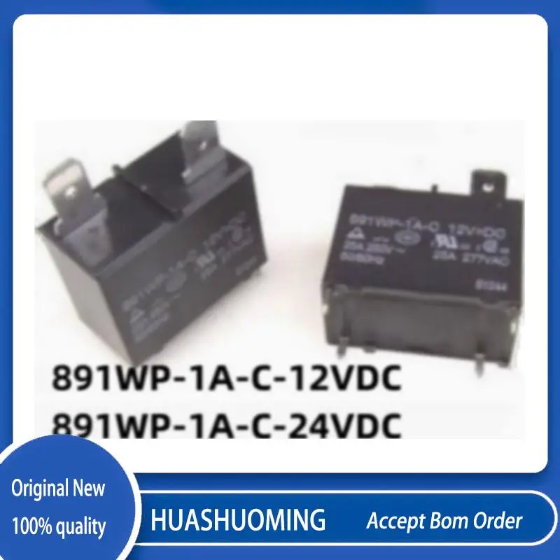 NEW 5Pcs/LoT      891WP-1A-C-12VDC   891WP-1A-C-24VDC   891WP-1A-C 12V   24V  891WP    25A 4PIN