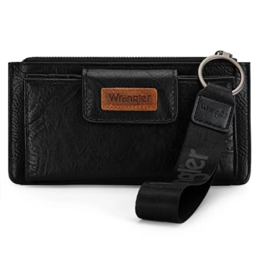 

X Wrangler Minimalist Wallet for Women Ladies Female Card Cases and Money Organizers Wristlet with Wallet Large Clutch with Coi