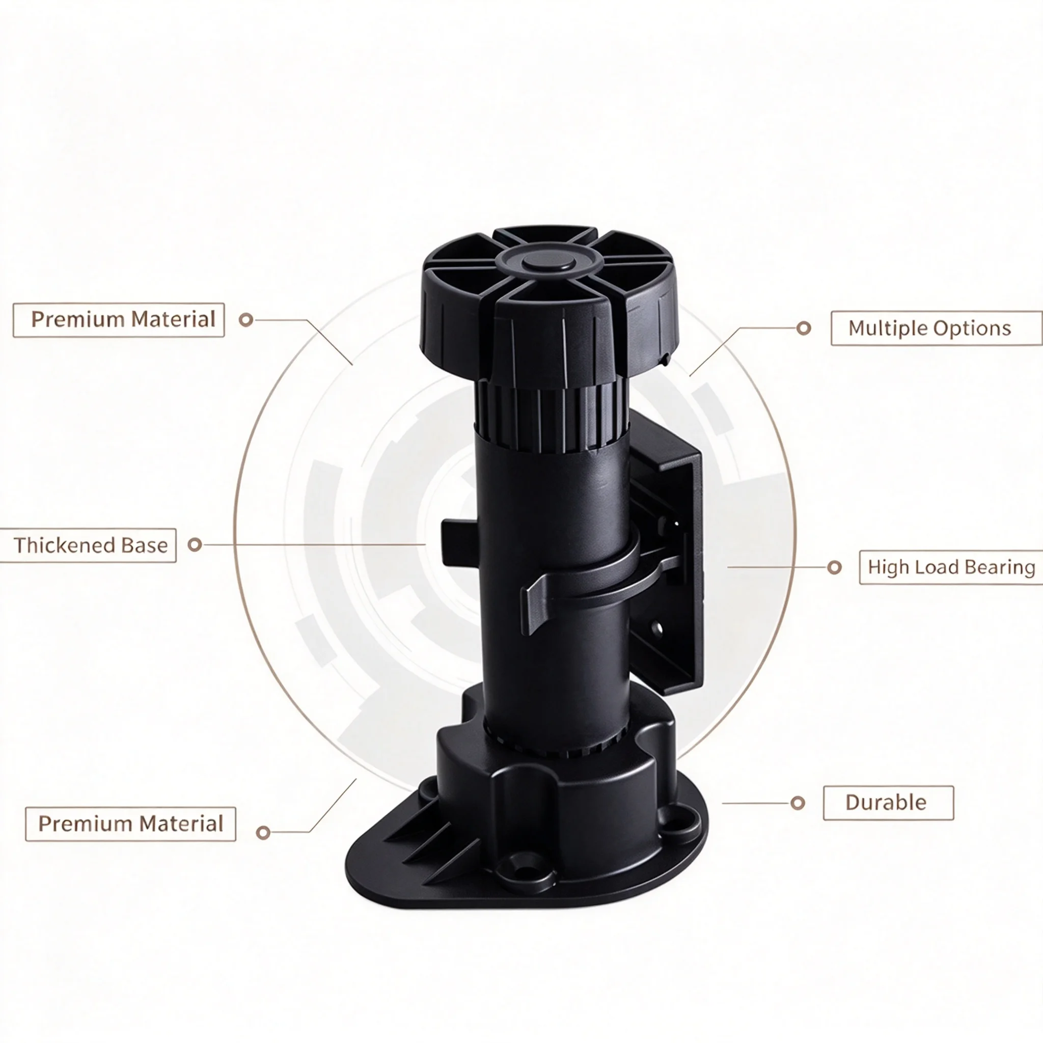 Adjustable Height Cupboard Foot Cabinet Leg 8/10/12/15cm for Furniture Cabinets Table Table Leg Heavy Duty Cabinet Levelers