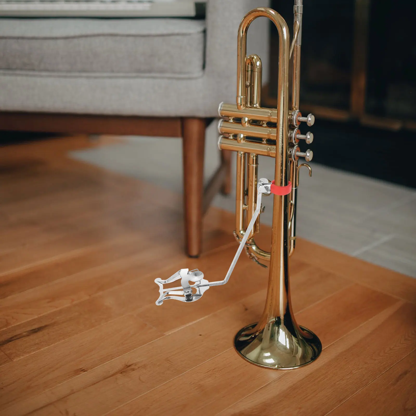 

Portable Red Round Horn Music Stand Clip Durable Metal Trumpet Lyre Clips Sheet Music Holder Musical Accessories Lightweight