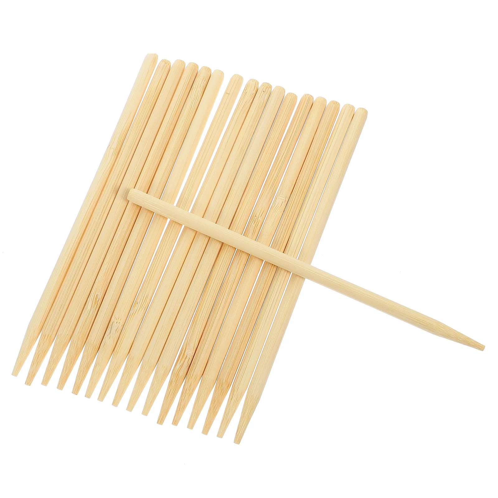 100Pcs Wood Stylus Scratch Painting Pens Polished Bamboo Sticks Classic Shape DIY Creative Art Tools for Children