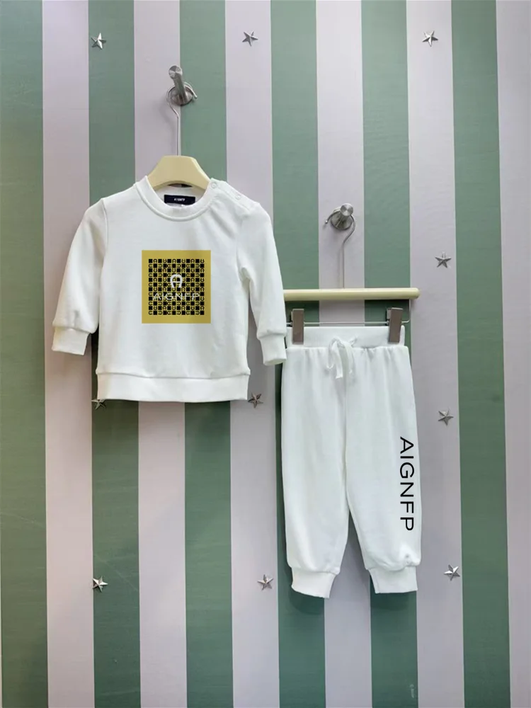 0-24 month Newborns sweater Set Baby Autumn clothing Casual Trend letter pullover trousers 2Pcs Outfits Infant sweatshirt winter