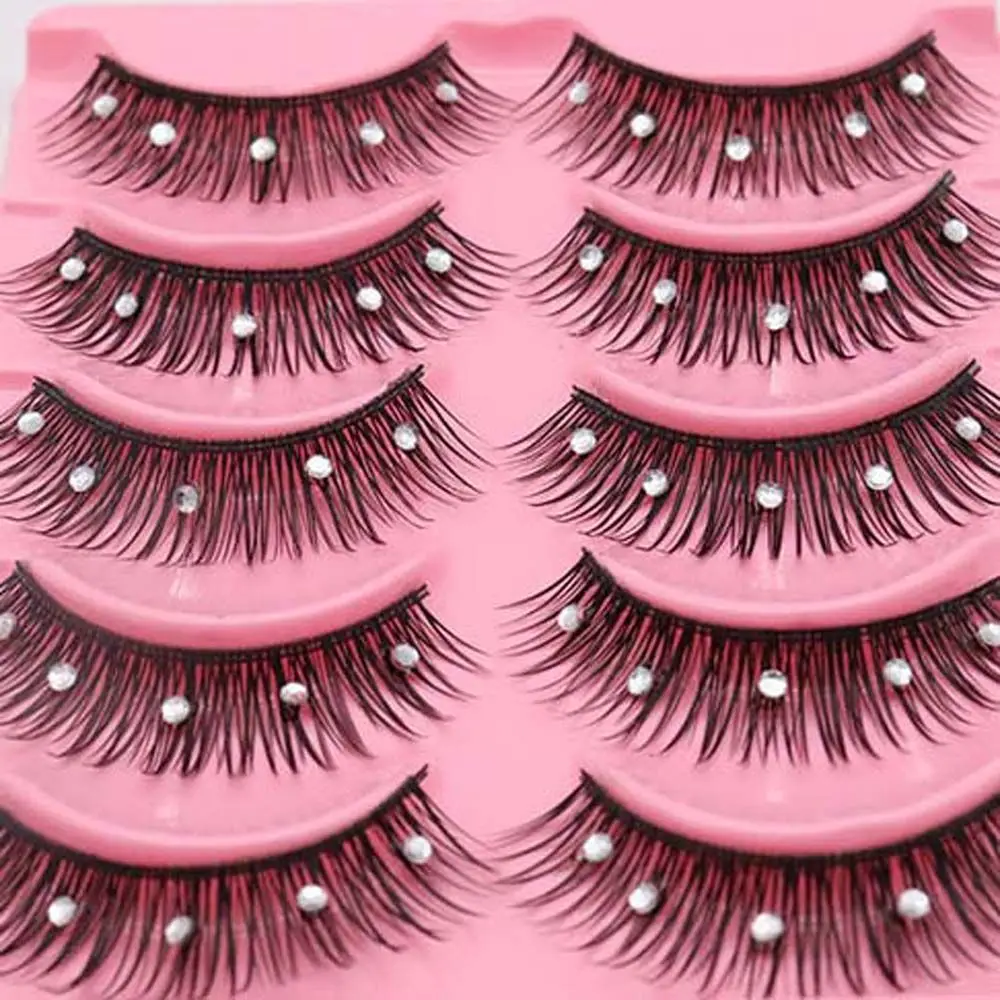 Cross Lash Glitter Sequins Eye Makeup Tool Rhinestone False Eyelashes Lash Extension Sequins False Eyelashes Big Eyes Eyelashes