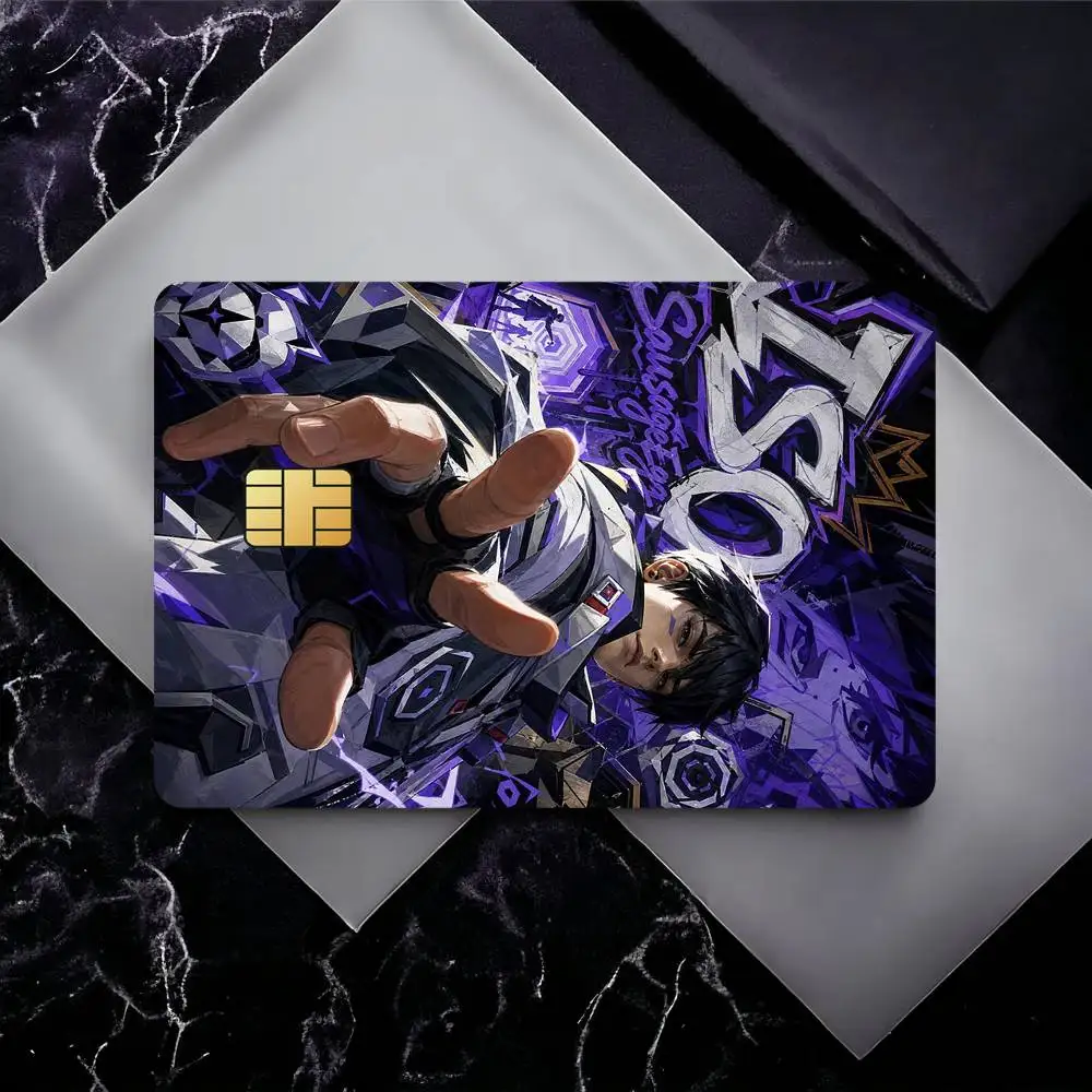 Game V-Valorant Film Skin Card Sticker For Bank Bus Metro Credit Debit Card Waterproof