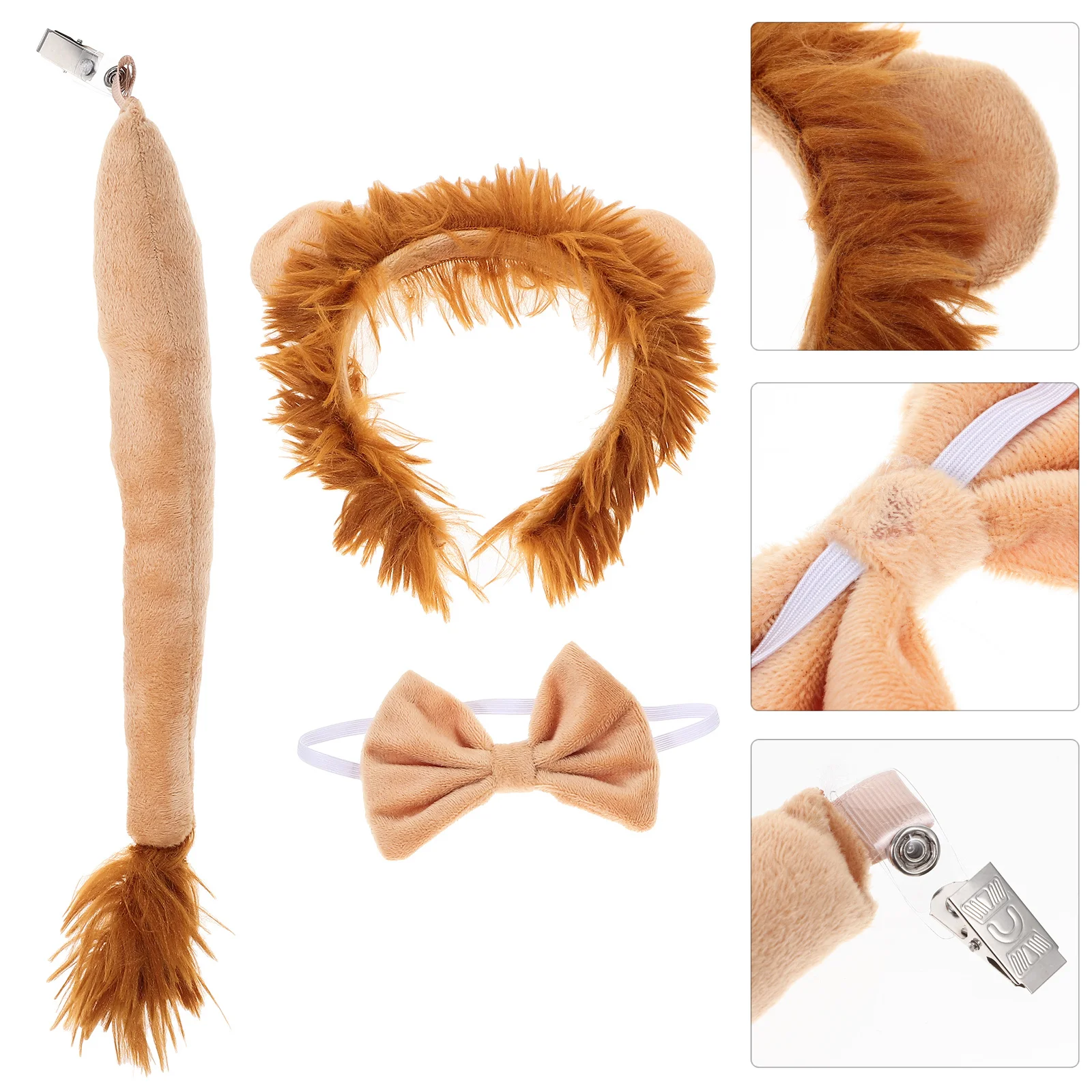 

Dog Lion Mane Costume Children's Performance Headband Set Costumes Animal Tails Detachable Newborn