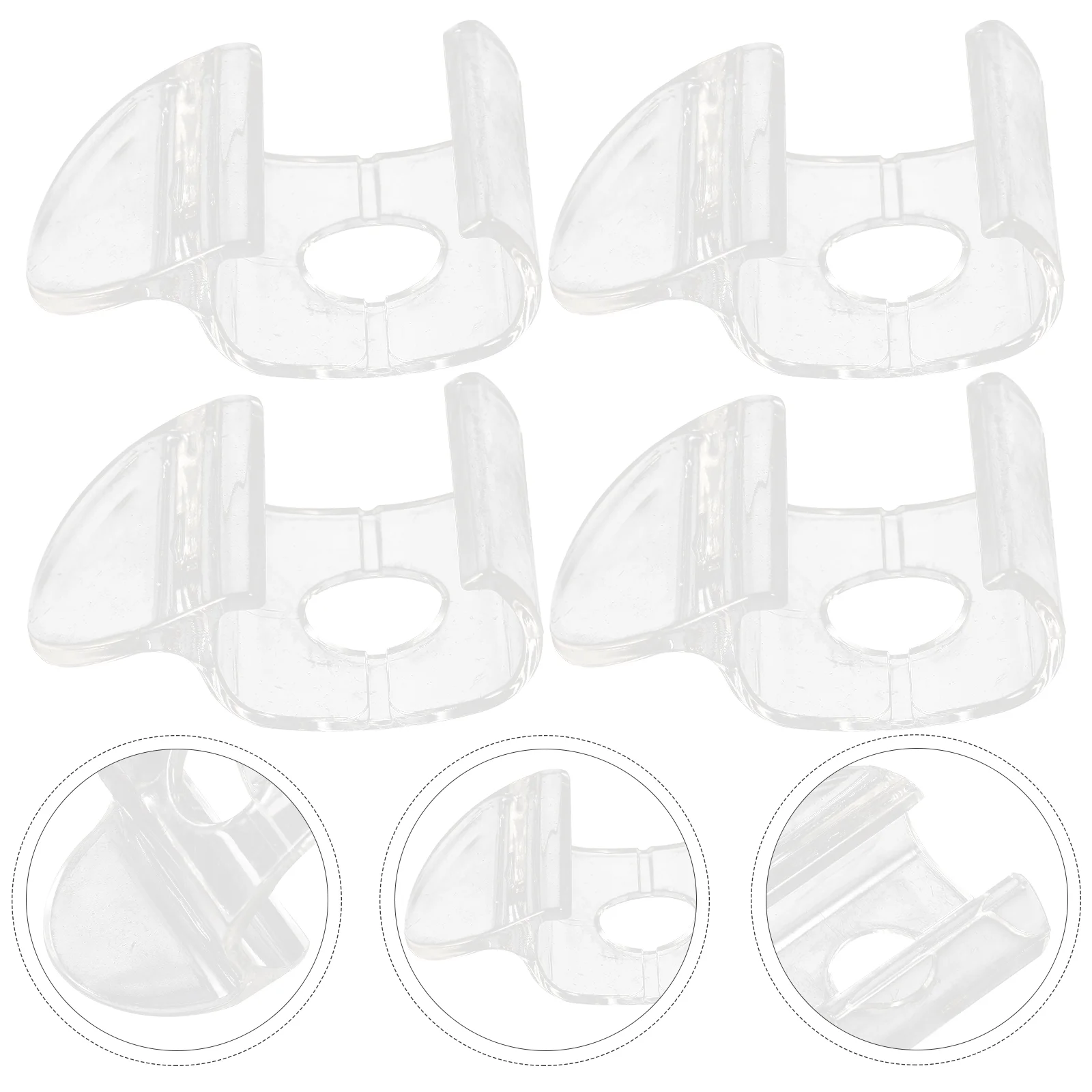 

4 Pcs Venetian Blind Clip Cordless Shade Handles Hardware Decorate Lifting Grips Roller Pull Parts Shades Transparent Shutter