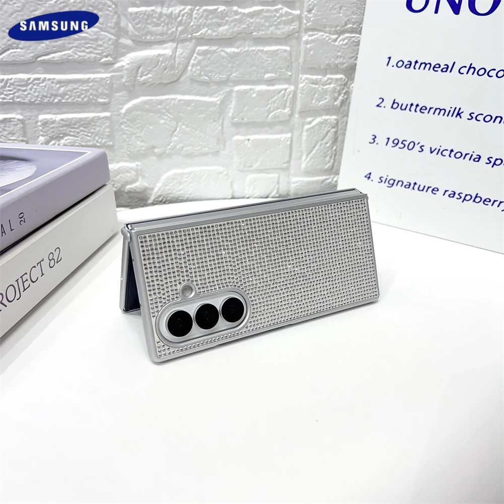 Luxury Bling Gradientเพชรเต็มรูปแบบสําหรับSamsung Galaxy Zพับ7 6 5 4 3ผู้หญิงShinny BlingกันกระแทกPCป้องกัน