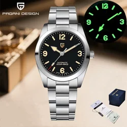 PAGANI DESIGN 2026 New 36MM Men Automatic Mechanical Watches NH35 Sapphire Stainless Steel AR Coating 20Bar Clock Watch for Men