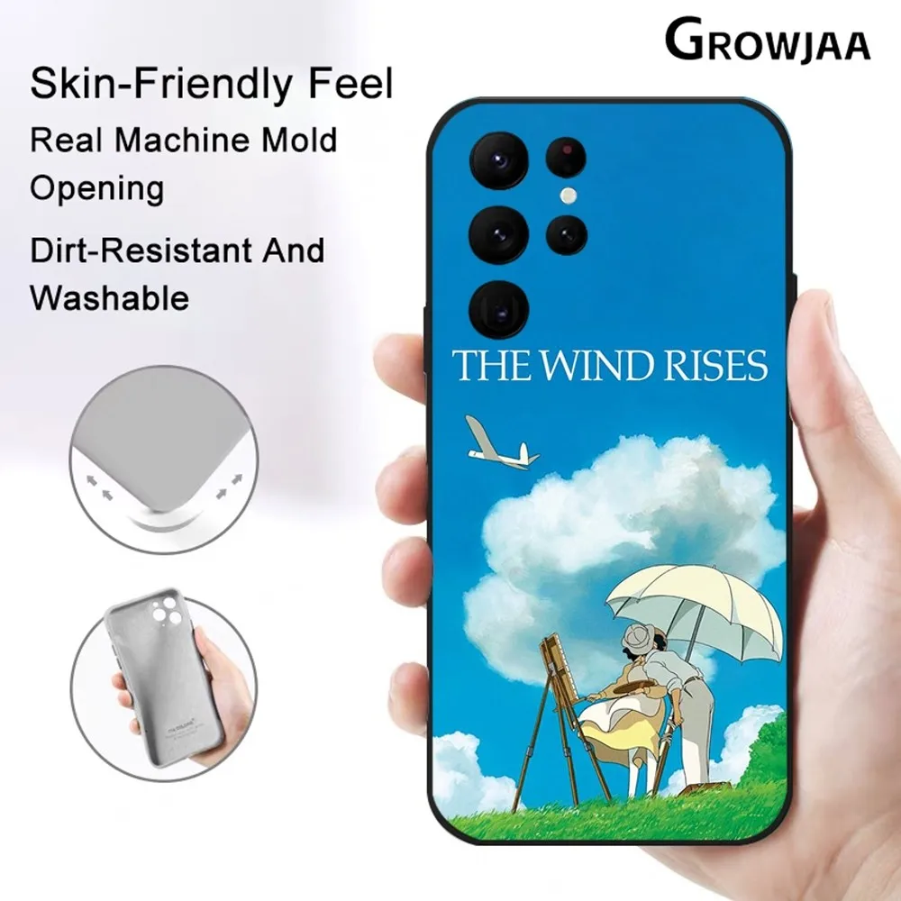 Anime The W-Wind Rises Phone Case for Samsung Galaxy S24 Ultra S22 S23 Ultra S21 S20 5G Protective Silicone TPU Funda