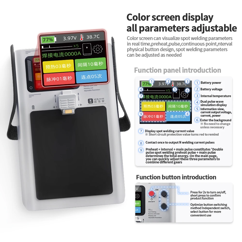 YCS SUPER WELDING 3rd Double Pulse Spot Welding Machine for Mobile Phone Repair Battery Double Pulse Spot Welding Tool