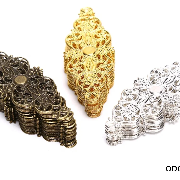 

20Pcs Filigree Flower Wrap Connector DIY Jewelry Embellishments Findings