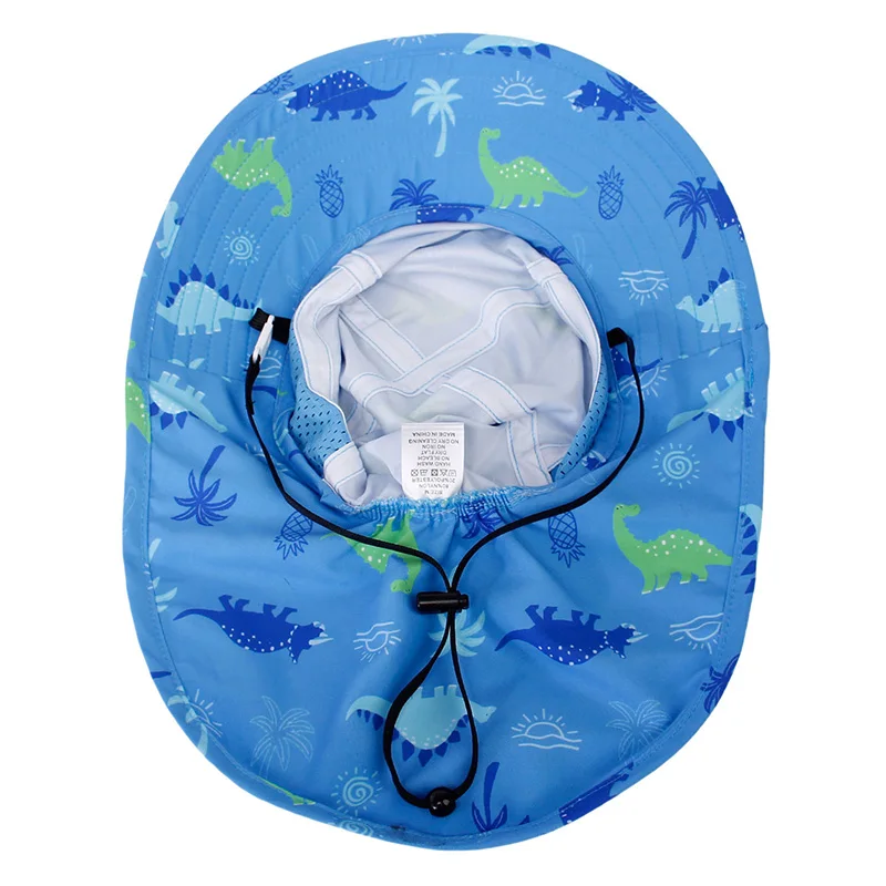 2024 Summer Baby Hat with Shawl Quick-Drying Print Sun Cap for Boys Girls Fisherman Hats Children Beach Travel Kids Accessories