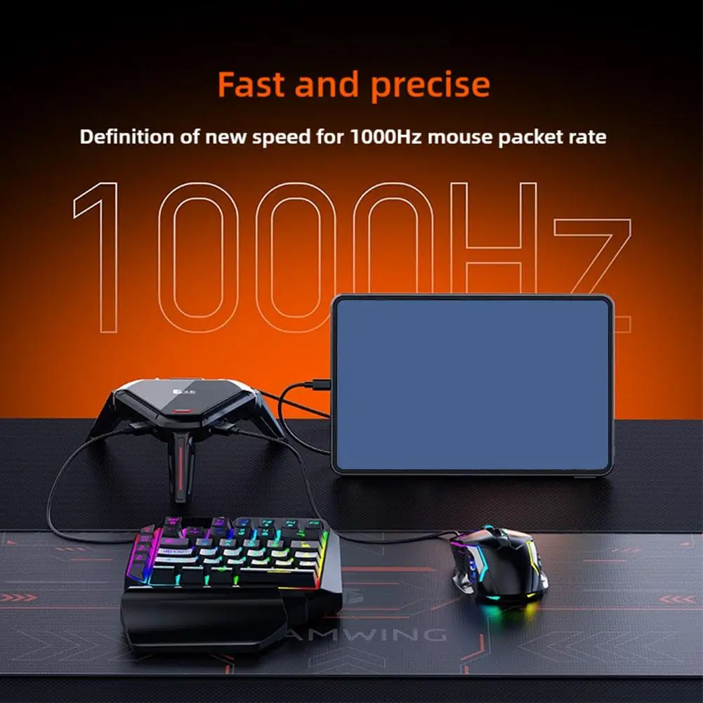 Keyboard Mouse Adapter Mobile Controller Gaming Keyboard Mouse Converter For Android/Hongmeng Phones Tablet W4C7