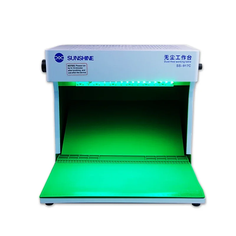 SS-917C Dust Free Working Room Anti Dust Working Bench Adjustable Wind Cleaning Room For Phone Refurbish Repair Workbench