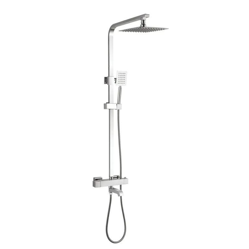 

Smart, thermostatic shower set, concealed shower square, mixing valve faucet, booster nozzle