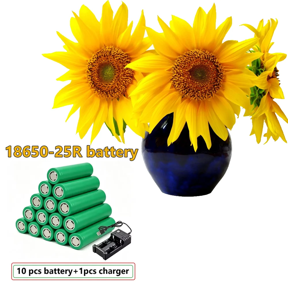 100% Original INR18650 2500Mah 3,7 V 18650 Batterij Lithium-Oplaadbare Batterijen Hoge Stroom Ontlading 20A Power Cell