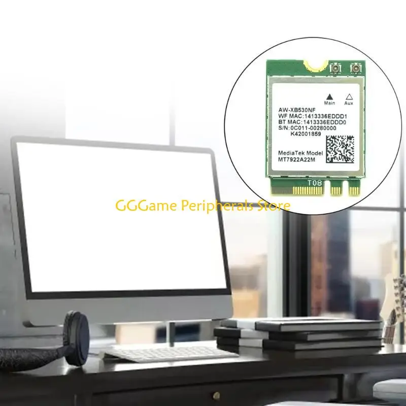 U55B MT7922 Wi-Fi 6E Tri-Band Wireless Card 2.4G 6G 2400Mbps BT5.2 Wlan
