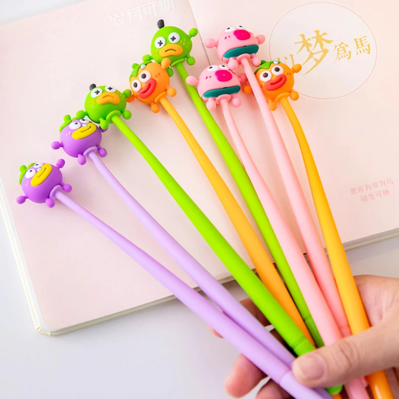 귀여운 만화 조커 몬스터 젤 펜, 실리콘 만화 흔들 펜, 창의적인 서명 펜, 어린이 학생 문구, 학교 사무실
