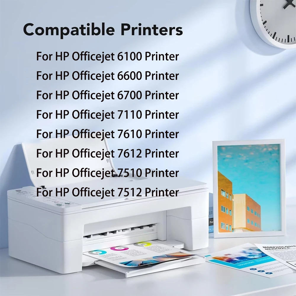 For HP932XL 933XL Refillable Ink Cartridge With ARC For HP Officejet 7610 7612 7110 7510 7512 6600 6700 6100 932 933 Printers