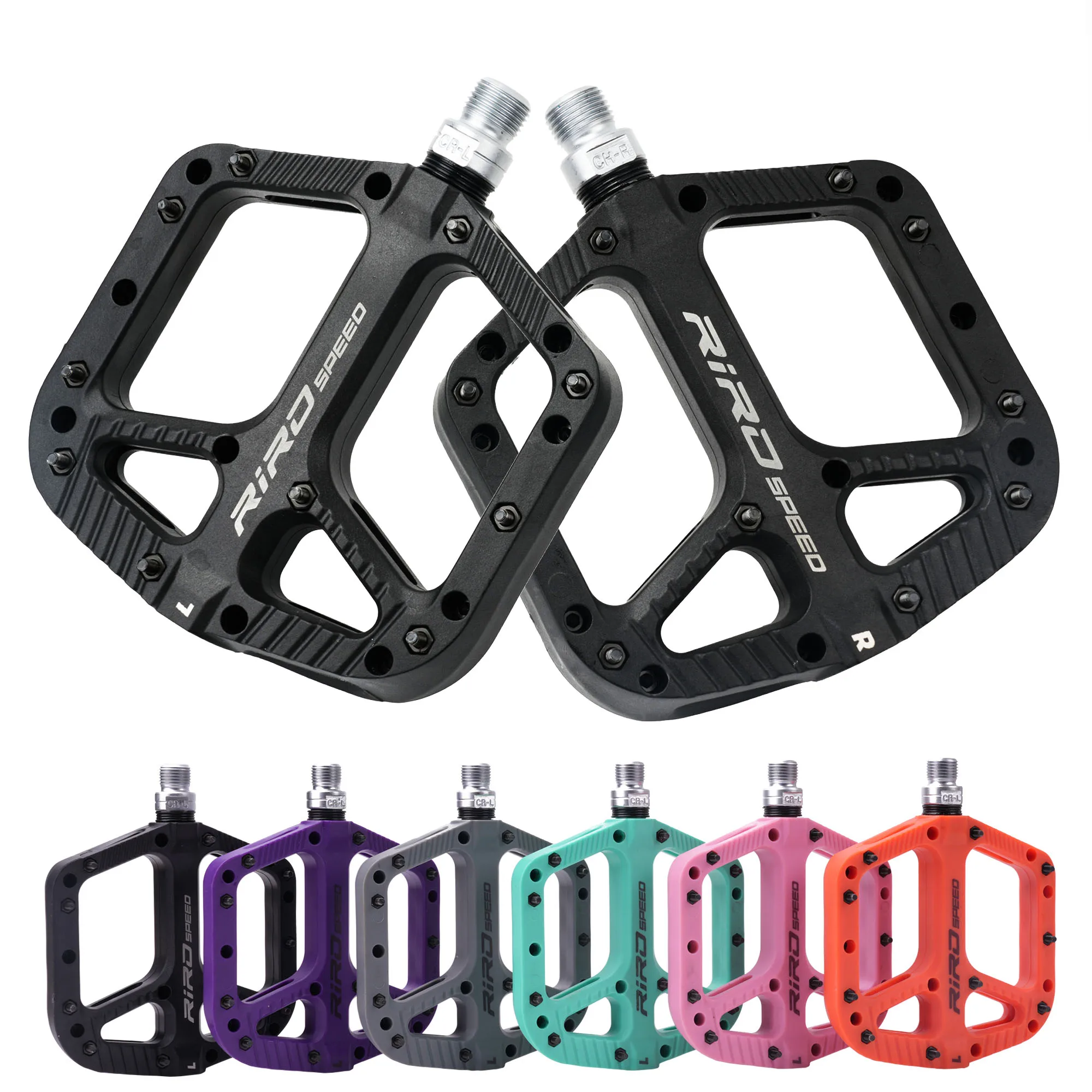 

Педали для велосипеда Mtb Сверхлегкие уплотнительные подшипники Велосипедные педали Нейлоновые педали на плоской платформе для шоссейных деталей велосипеда BMX Mtb