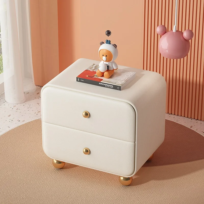 Round Kids Bedside Table Makeup Laden Wood Storage Bedsides Table Side Dresser Comodini Camera Da Letto Garden Furniture Sets