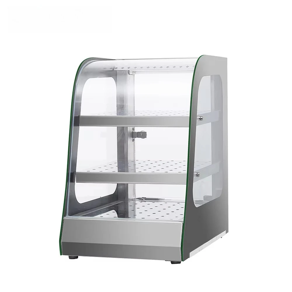 Stainless Steel Electric Food Warmer Showcase Bakery Warmer Showcase for Snack Shop
