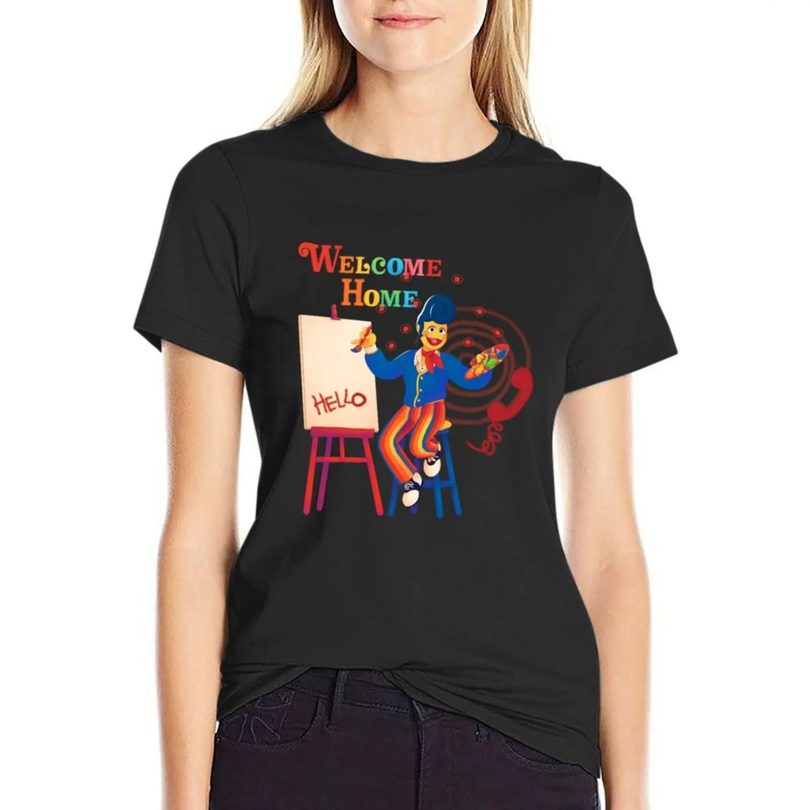 Футболка Wally Darling, топы больших размеров, милые футболки для женщин