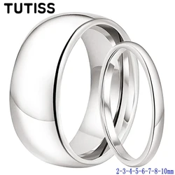 TUTISS 2/3/4/5/6/7/8/10mm Best Seller Tungsten Carbide Ring Men Women Shiny White Gold Color Wedding Band Comfort Fit