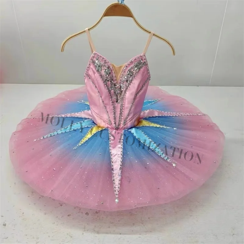 2024 latest colorful "Million Clowns" ballet is suitable for adults and children to customize competition performance costumes