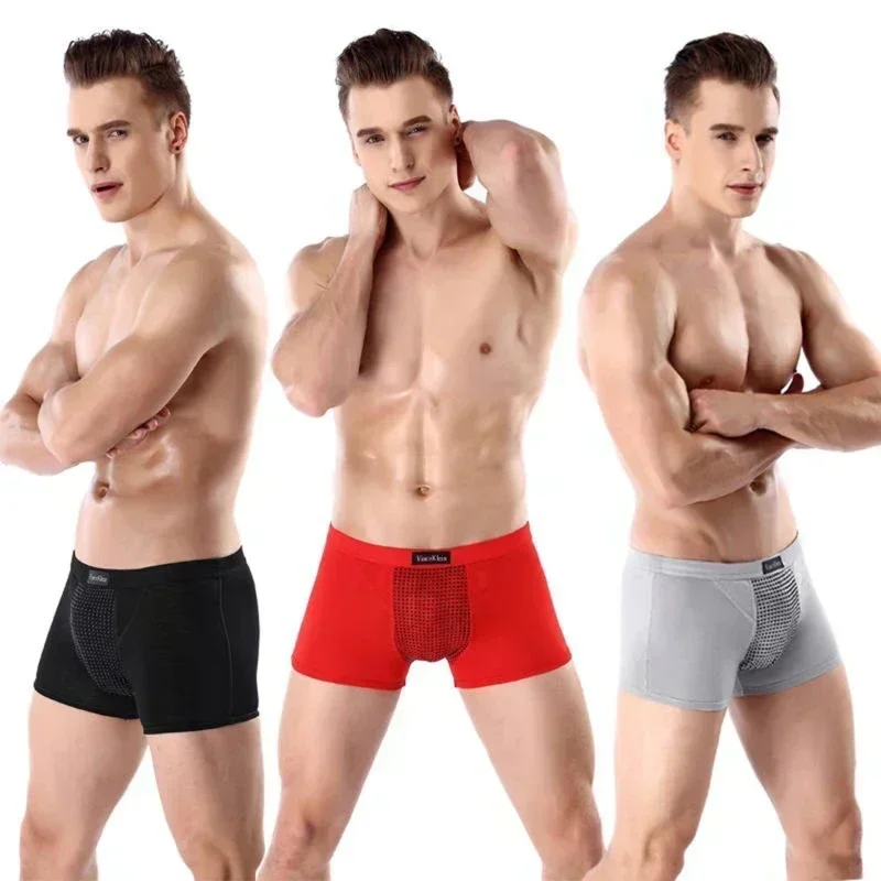 L-6XL 2023 New Men's Physiological Underwear Men Enlargement Underpants Health Boxer Shorts Tourmaline Prostate Magnetic Therapy