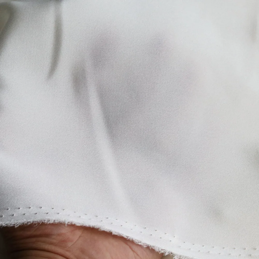 100% Natural Silk Ivory 22-28 Momme Spandex Heavy Crepe Wedding Dress Fabric DIY Sewing Handmade by the Meter