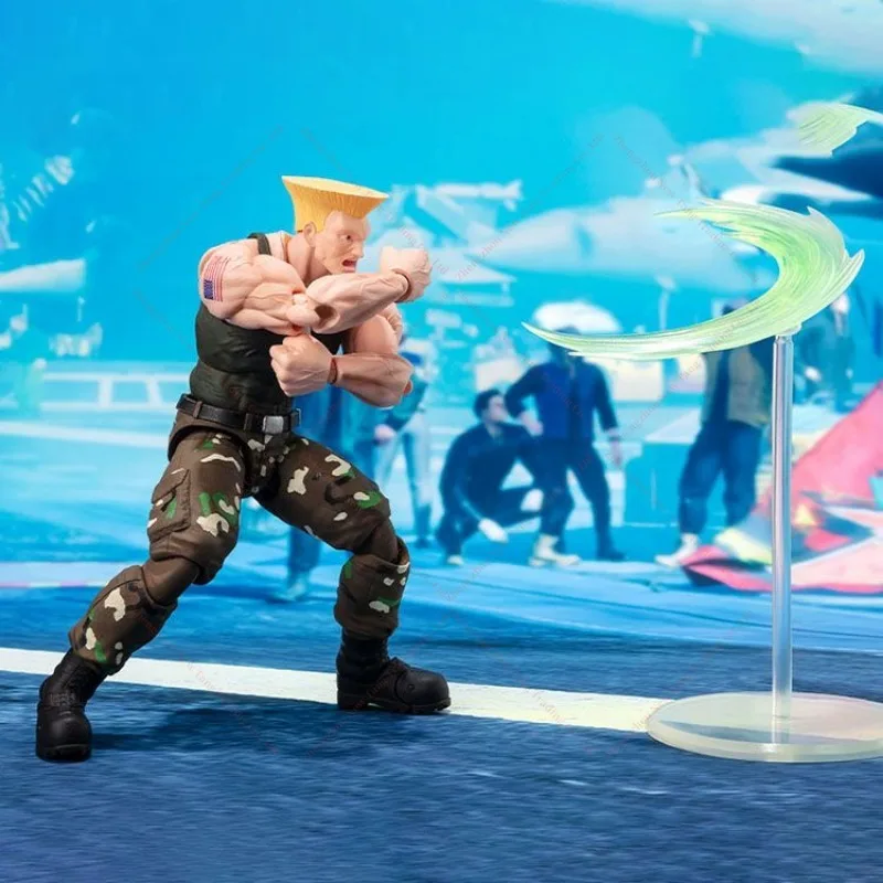 In Stock Original BANDAI SHF Street Fighter 6 Guile PVC Anime Figure Action Figures Model Toys