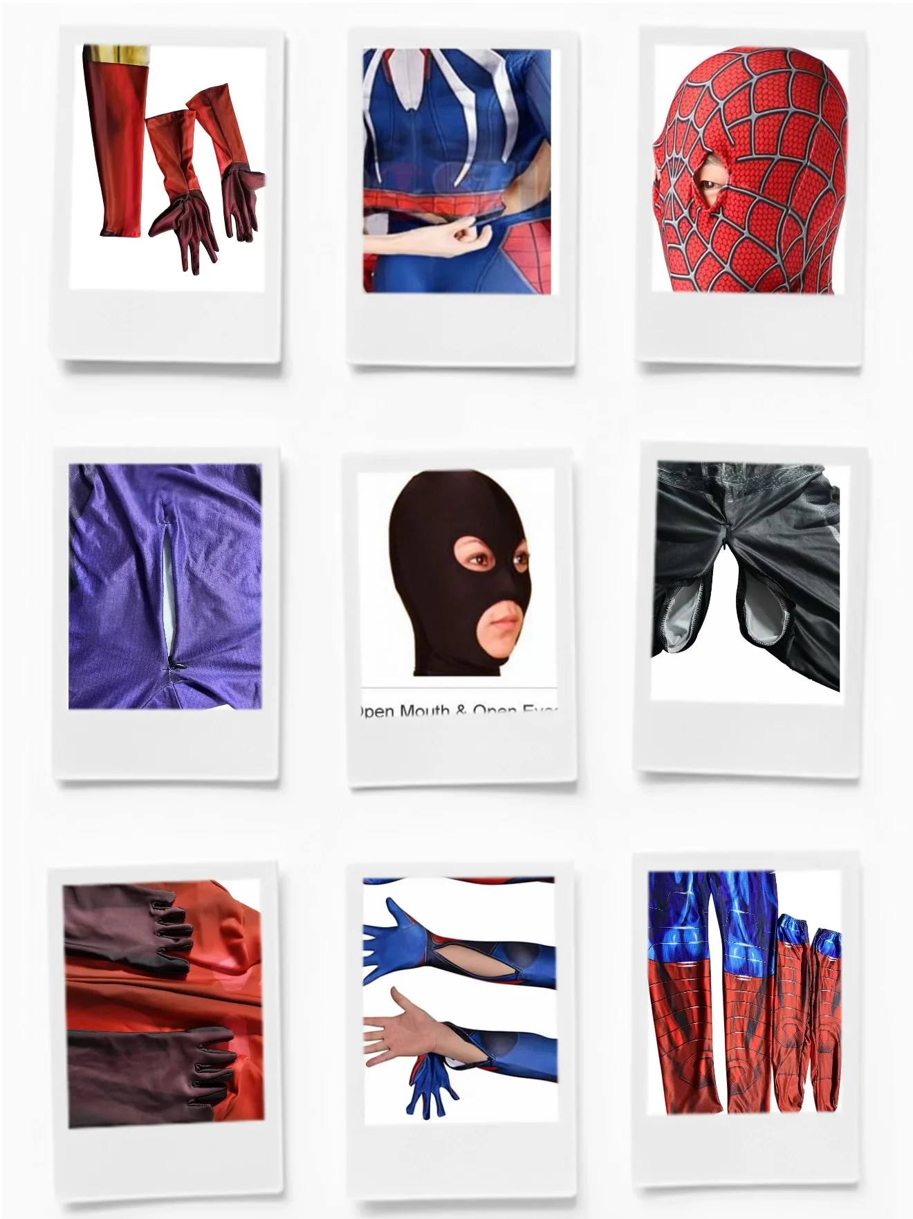 

Custom Features Detachable Hood, Eye Opening, Arm Toe Zipper Details