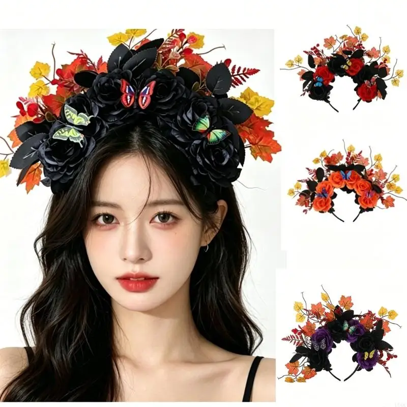 Fashionable Bride Festival Headwear Butterfly Headdress Vacation Photo Make Up Y166